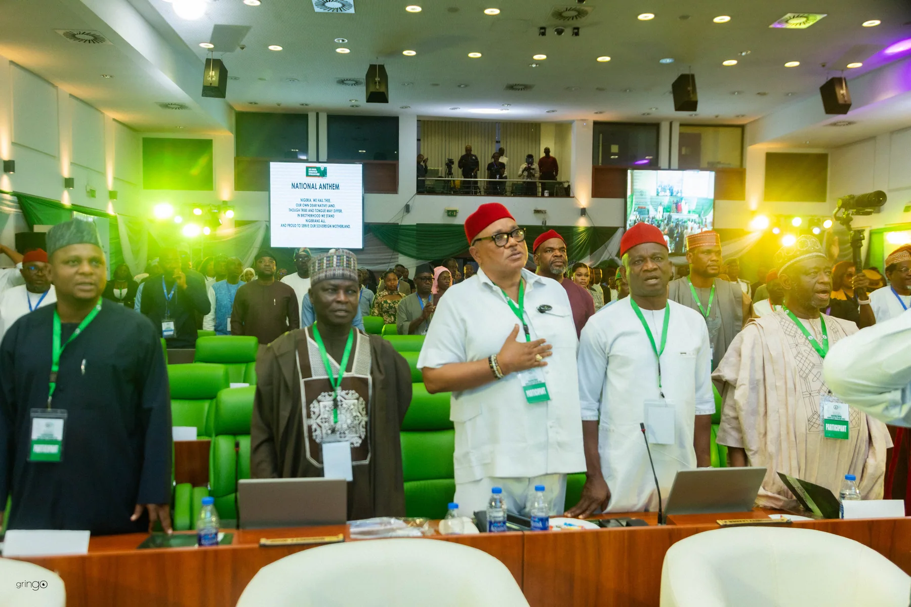 Stage and branding setup for the 2025 Inaugural Annual Downstream Petroleum Week opening ceremony (Day 1)