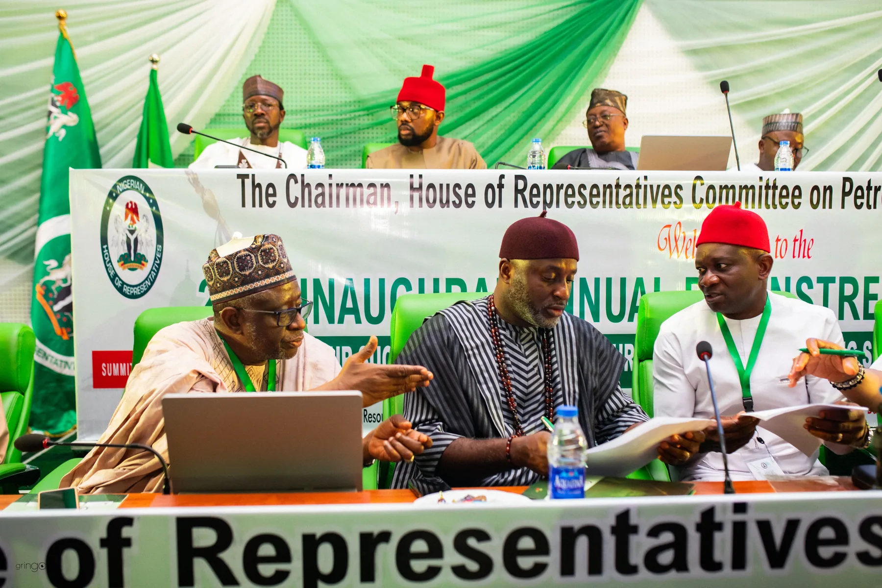 Chairman, House Committee on Petroleum Resources (Downstream) delivering the welcome address at the 2025 Downstream Week podium (Day 1)
