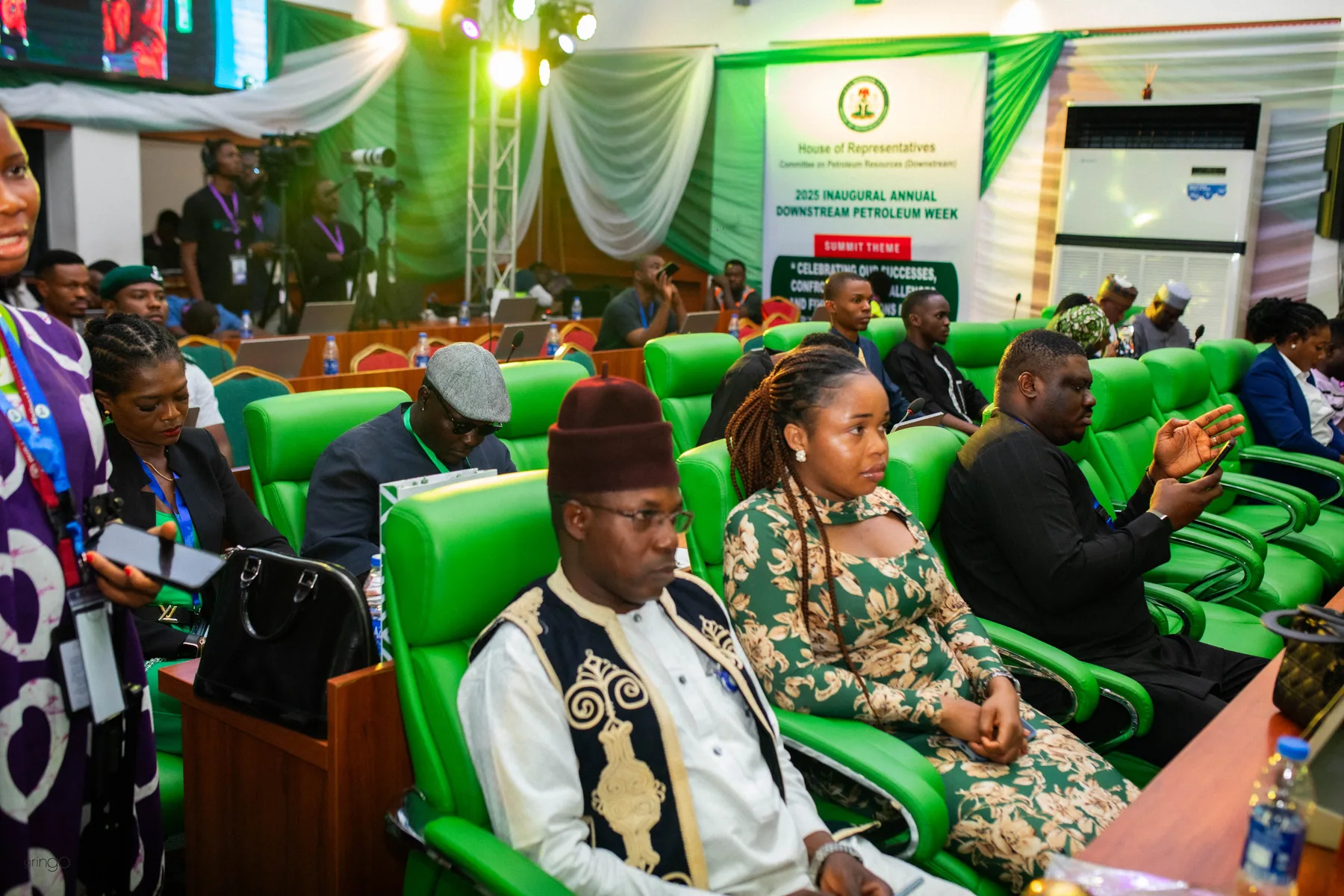 Chairman, House Committee on Petroleum Resources (Downstream) delivering the welcome address at the 2025 Downstream Week podium (Day 1)